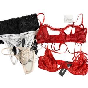 Yandy Lingerie Bundle of 5 Items - Lace Sexy Lingerie Red NEW Small NWT NWOT